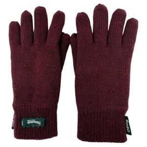 Floso Women’s Thinsulate Insulation 40 Gram Burgundy Knit Gloves